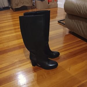"Wide Calf" Black Riding Boots  7.5